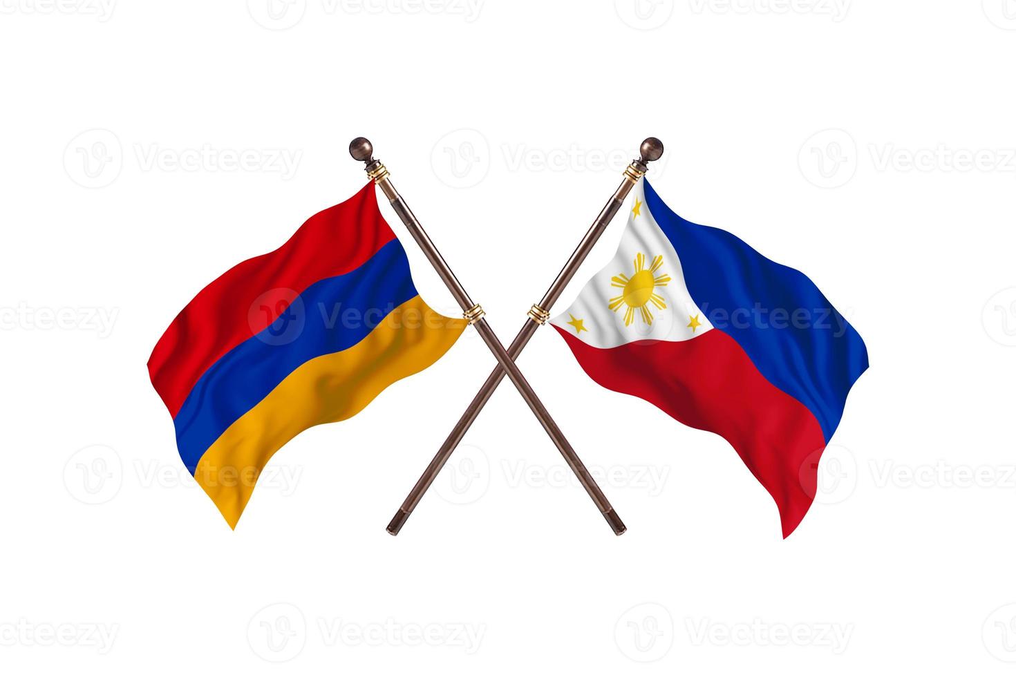 Armenia versus Philippines Two Country Flags photo