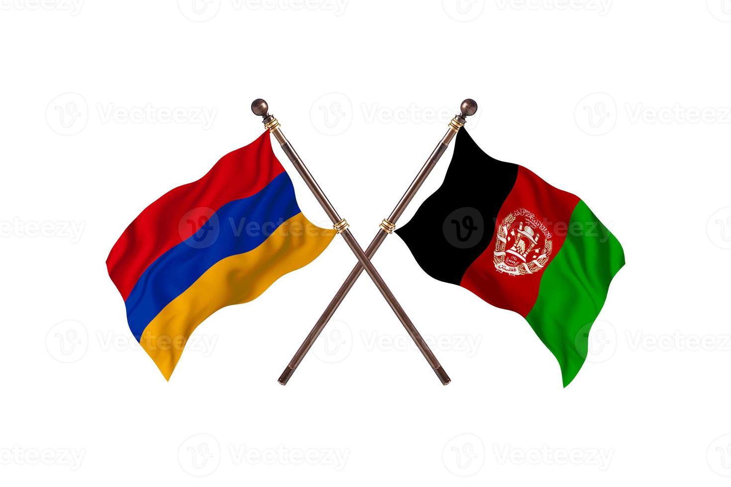 Armenia versus Afghanistan Two Country Flags photo