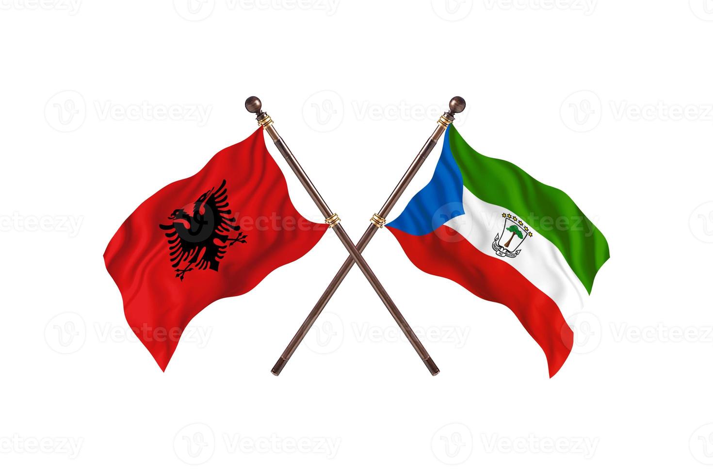 Albania versus Equatorial Guinea Two Country Flags photo