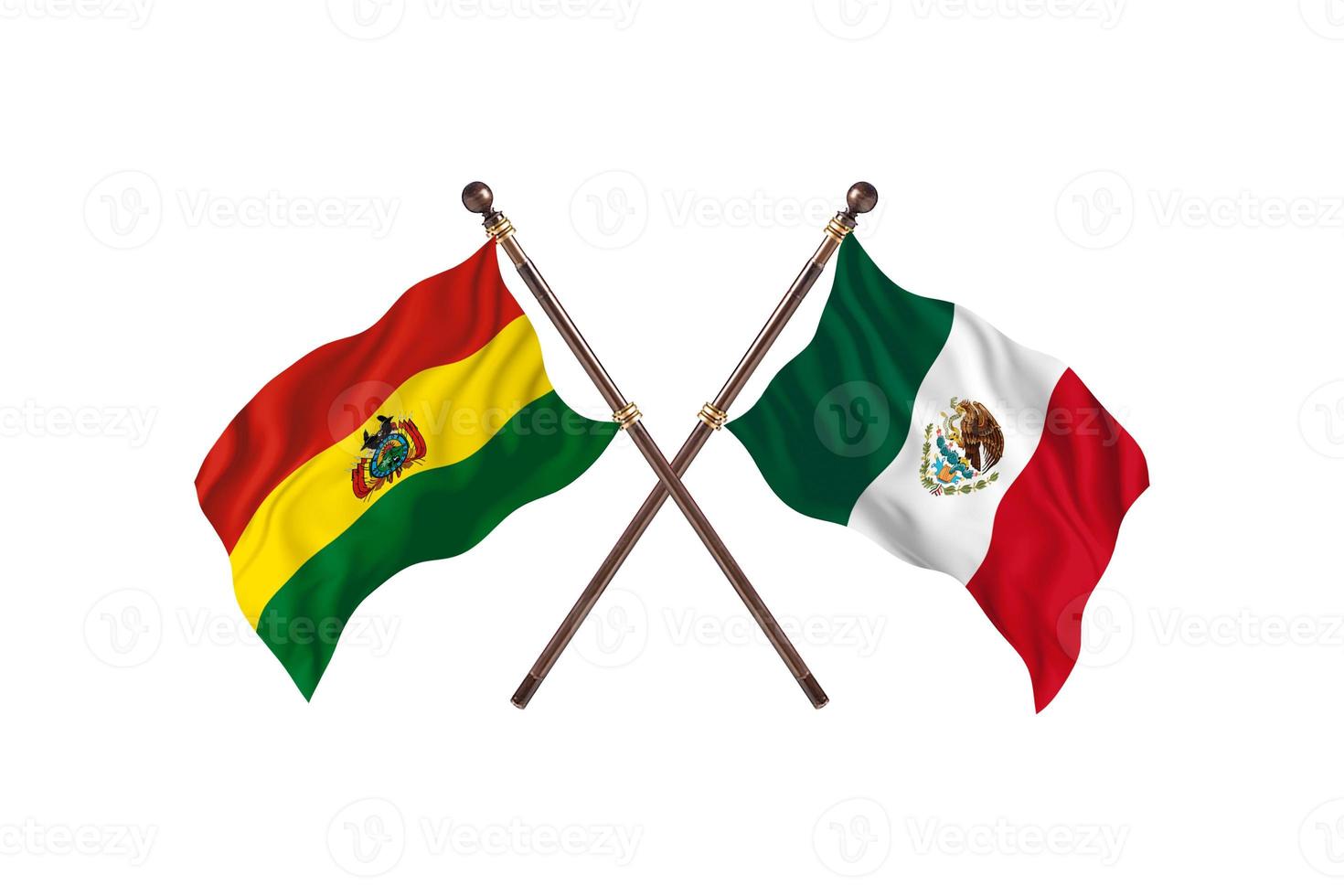 Bolivia versus Mexico Two Country Flags photo