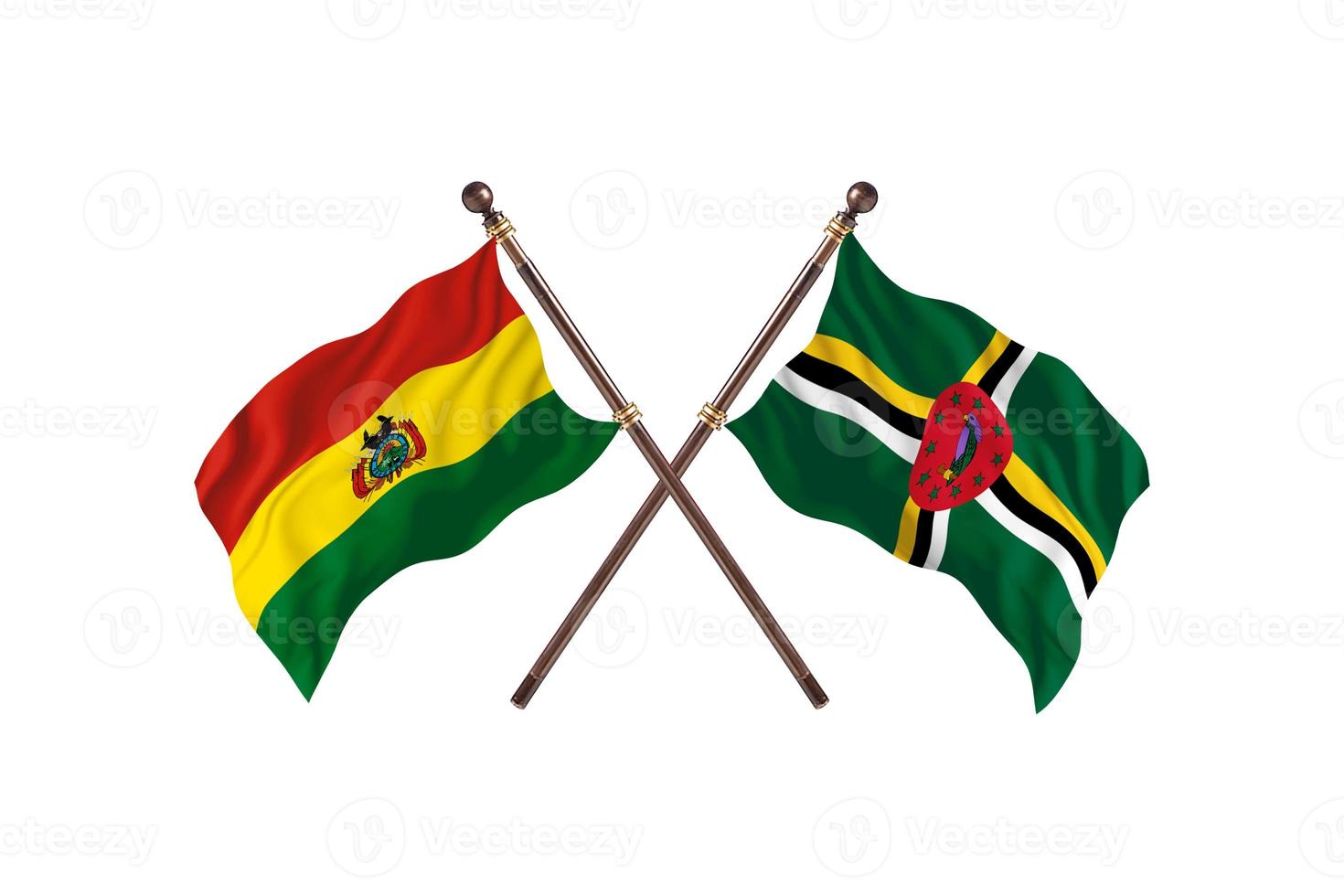 Bolivia versus Dominica Two Country Flags photo