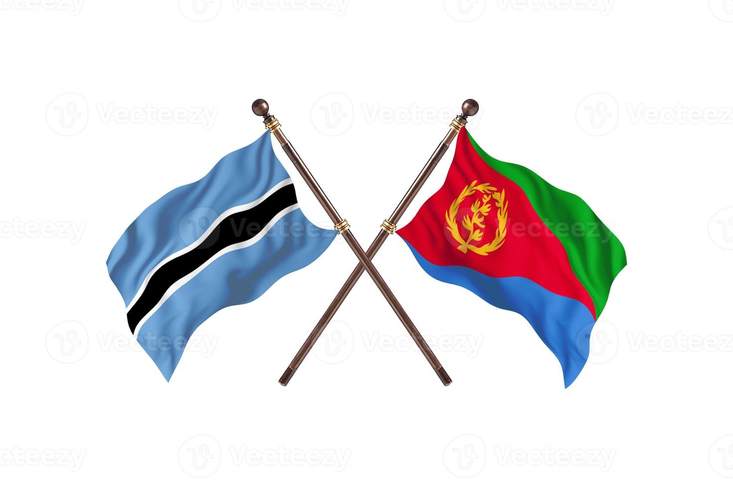 Botswana versus Eritrea Two Country Flags photo