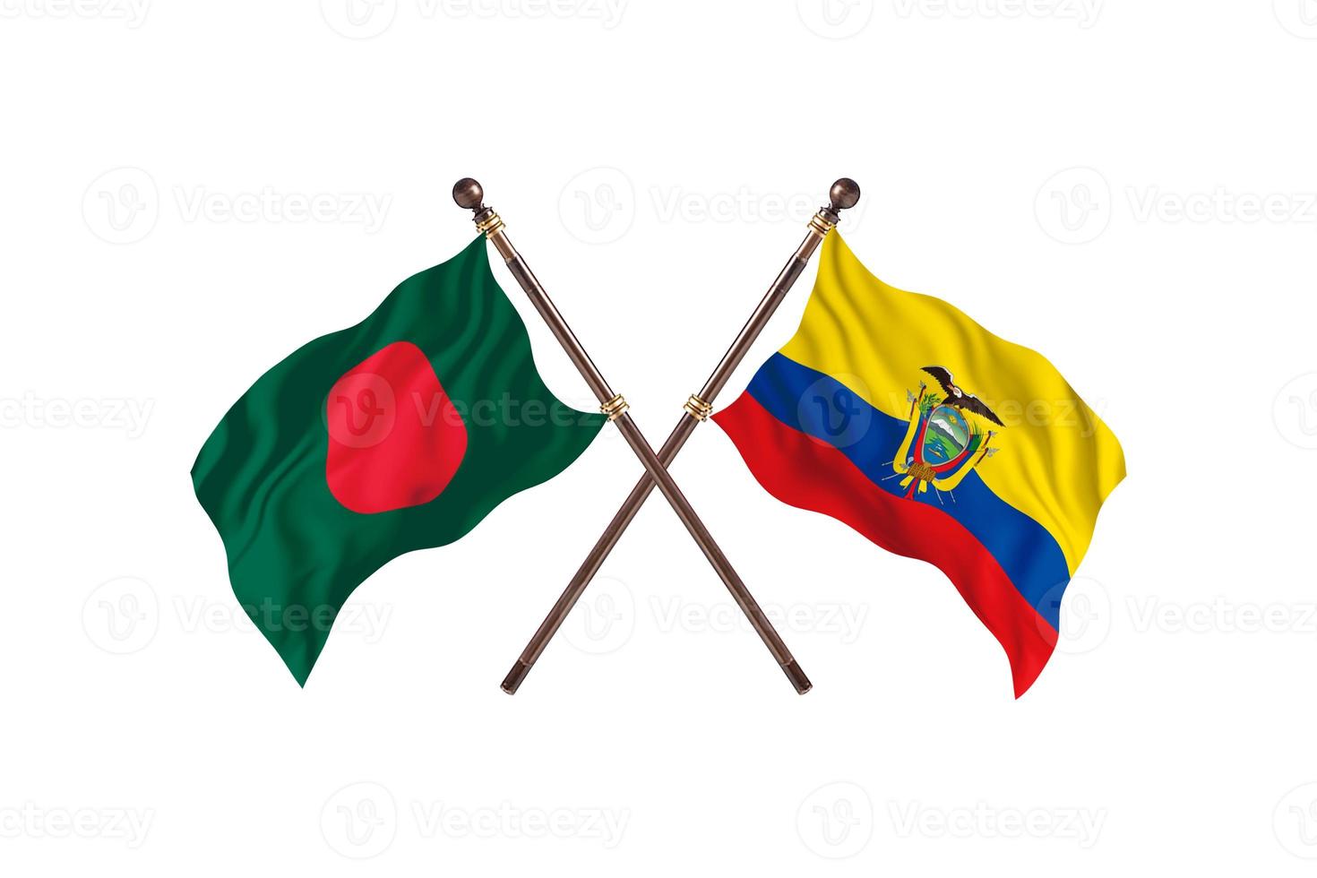 Bangladesh versus Ecuador Two Country Flags photo