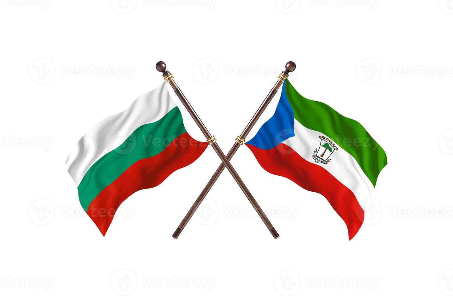 Bulgaria versus Equatorial Guinea Two Country Flags photo