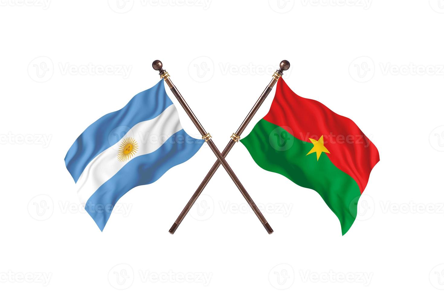 Argentina versus Burkina Faso Two Country Flags photo