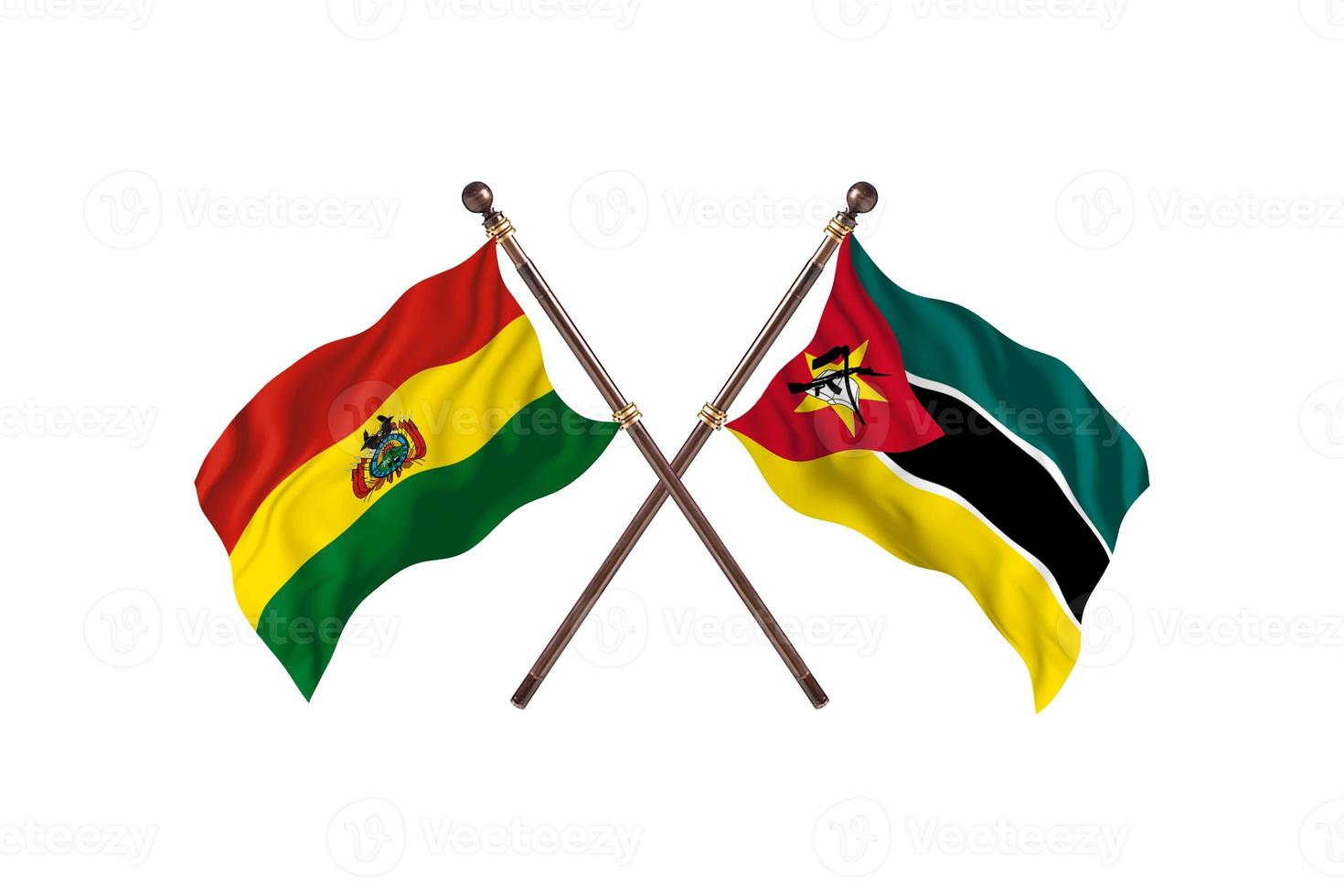 Bolivia versus Mozambique Two Country Flags photo