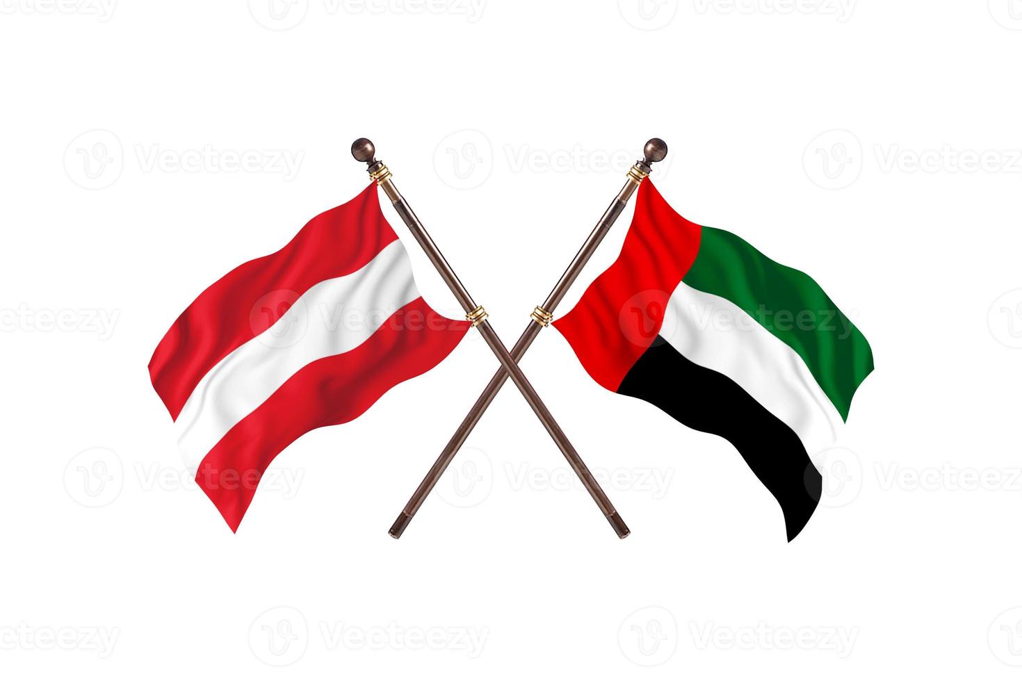 Austria versus United Arab Emirates Two Country Flags photo