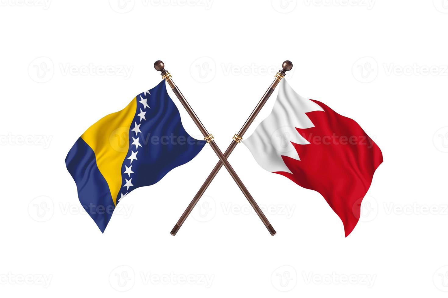 Bosnia versus Bahrain Two Country Flags photo