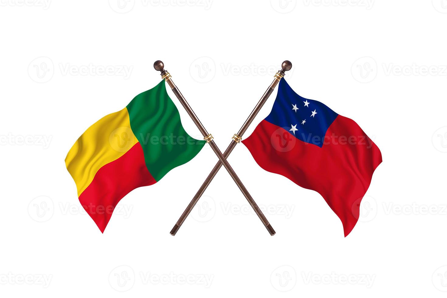 Benin versus Samoa Two Country Flags photo