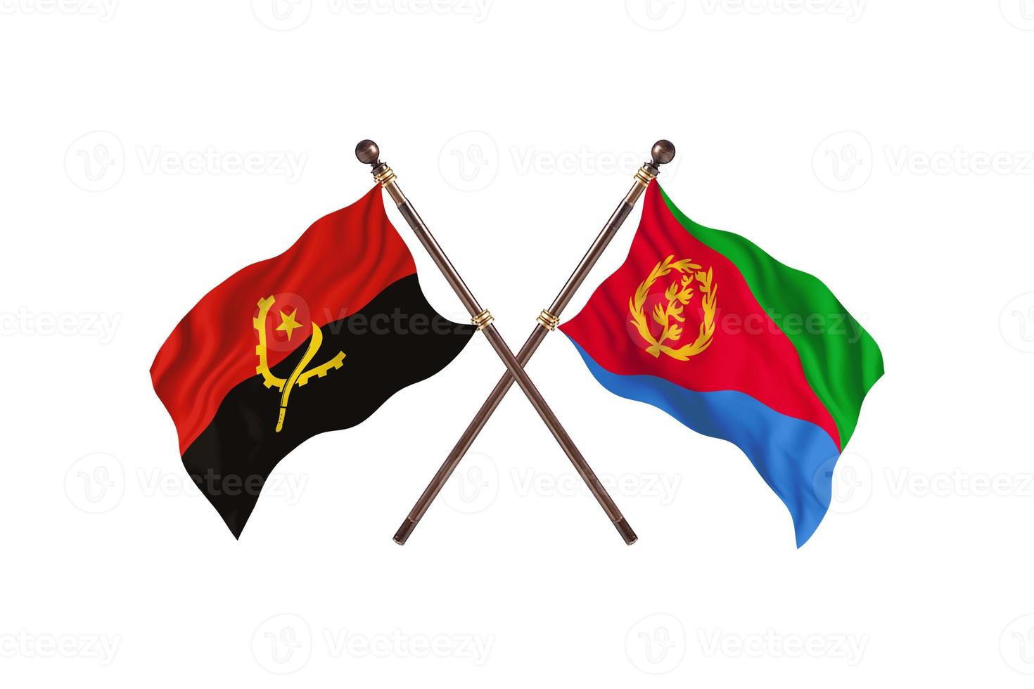 Angola versus Eritrea Two Country Flags photo