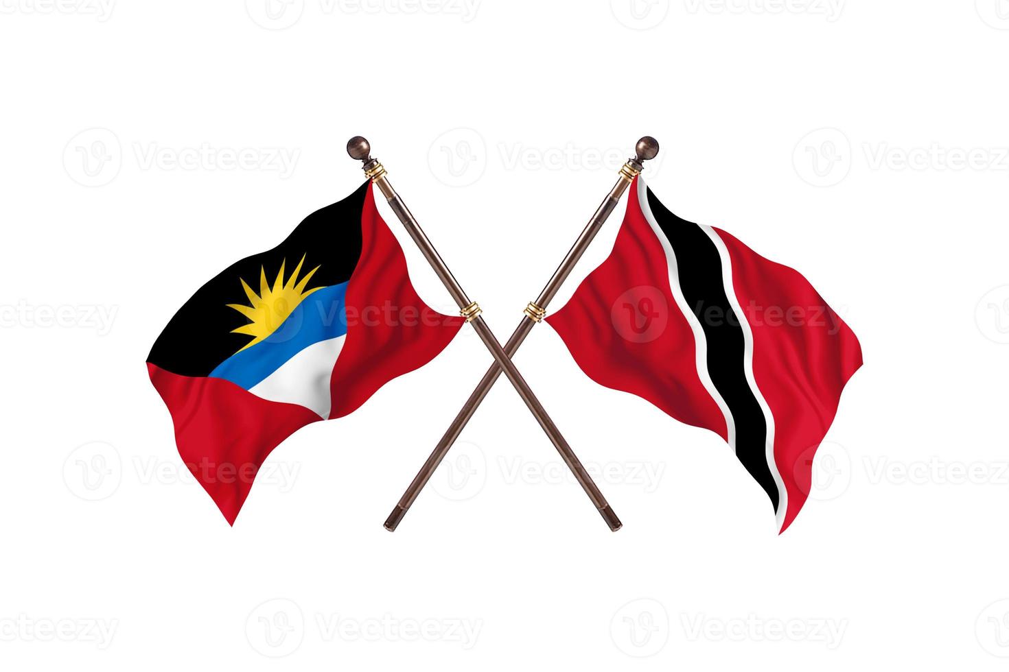 Antigua and Barbuda versus Trinidad and Tobago Two Country Flags photo