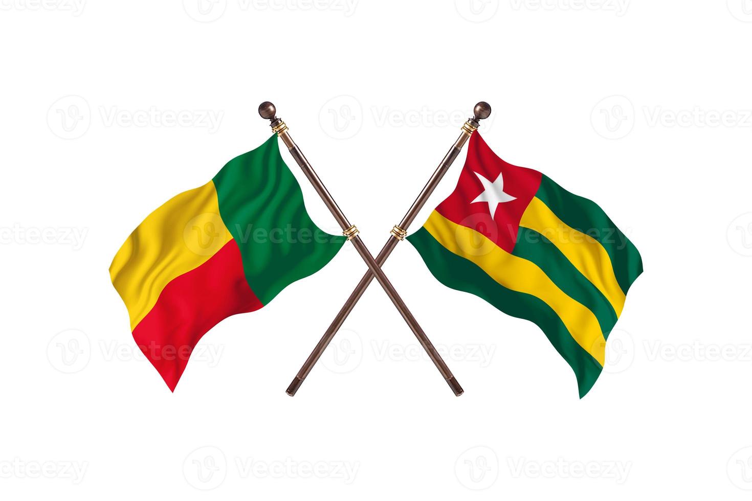 Benin versus Togo Two Country Flags photo