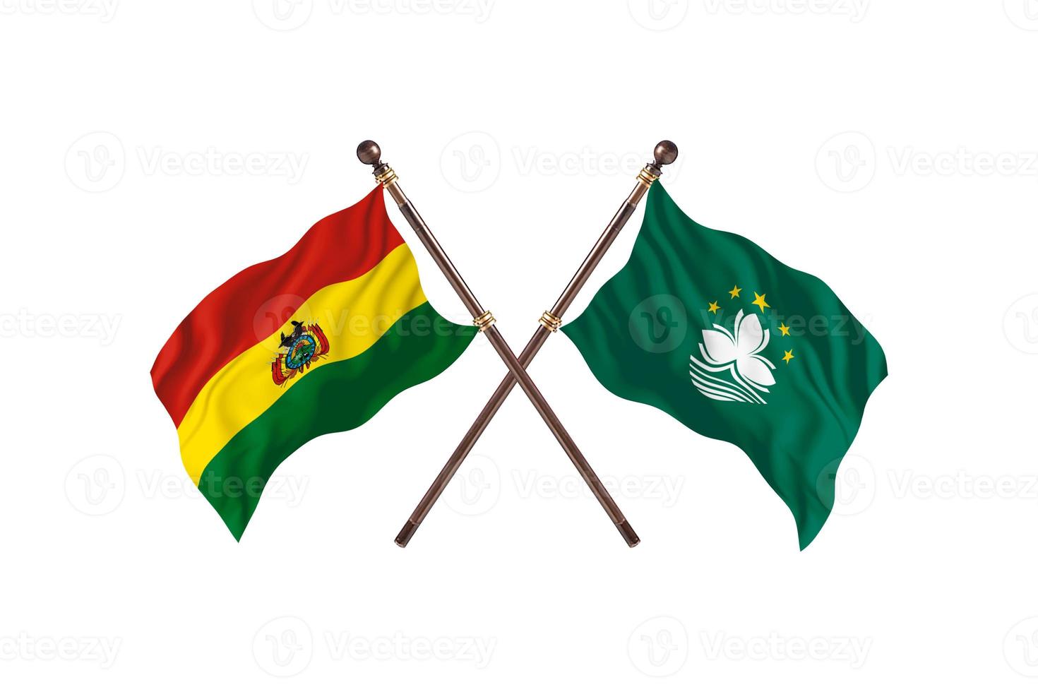 Bolivia versus Macau Two Country Flags photo