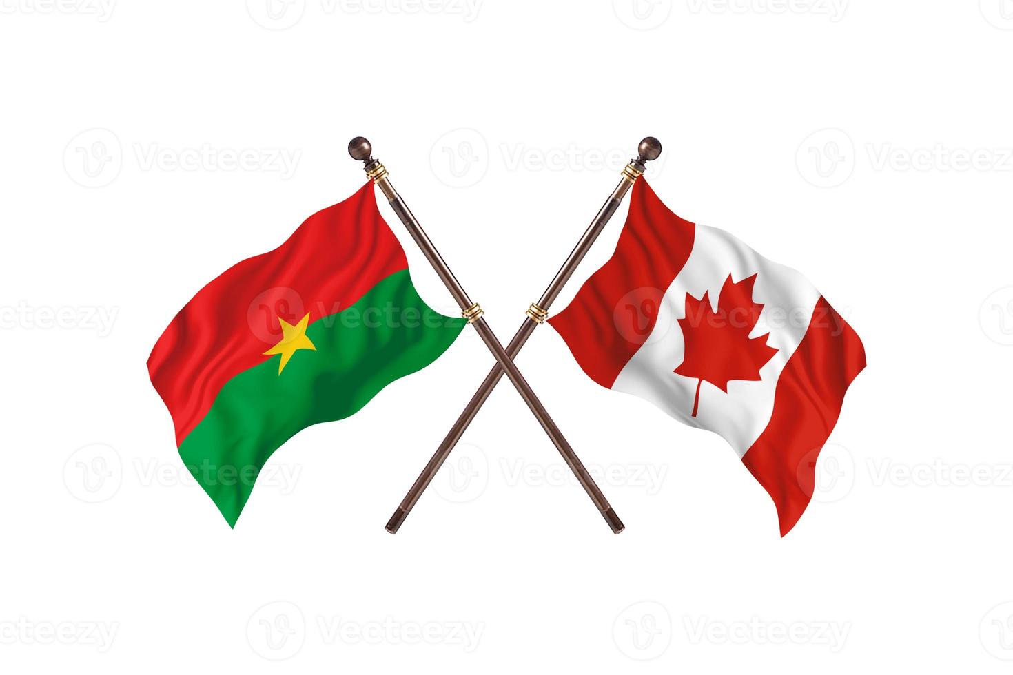 Burkina Faso versus Canada Two Country Flags photo