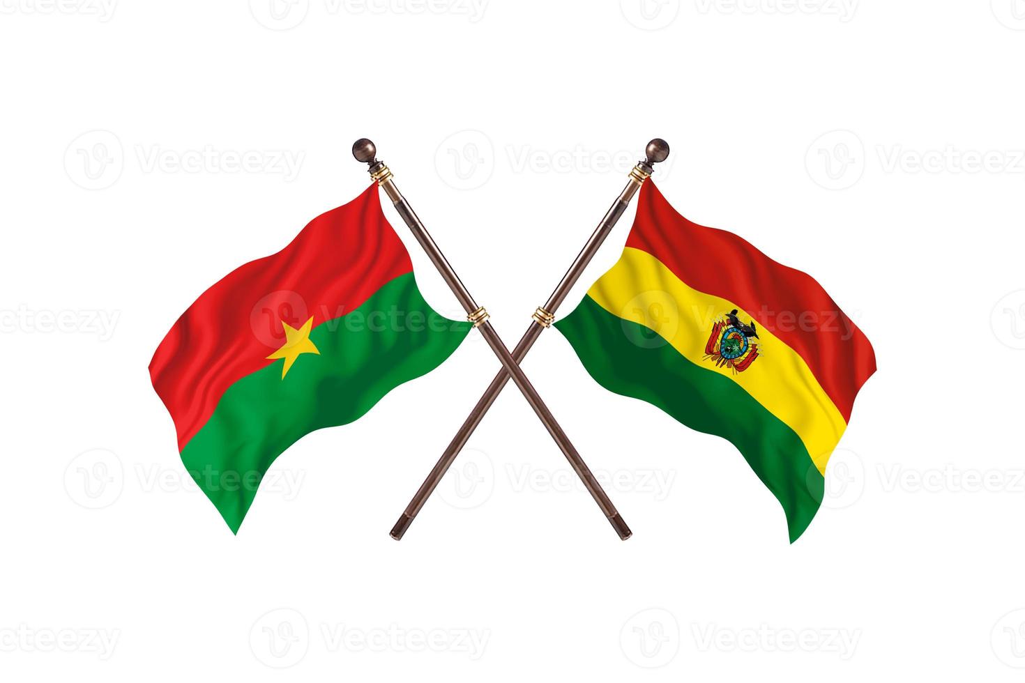 Burkina Faso versus Bolivia Two Country Flags photo