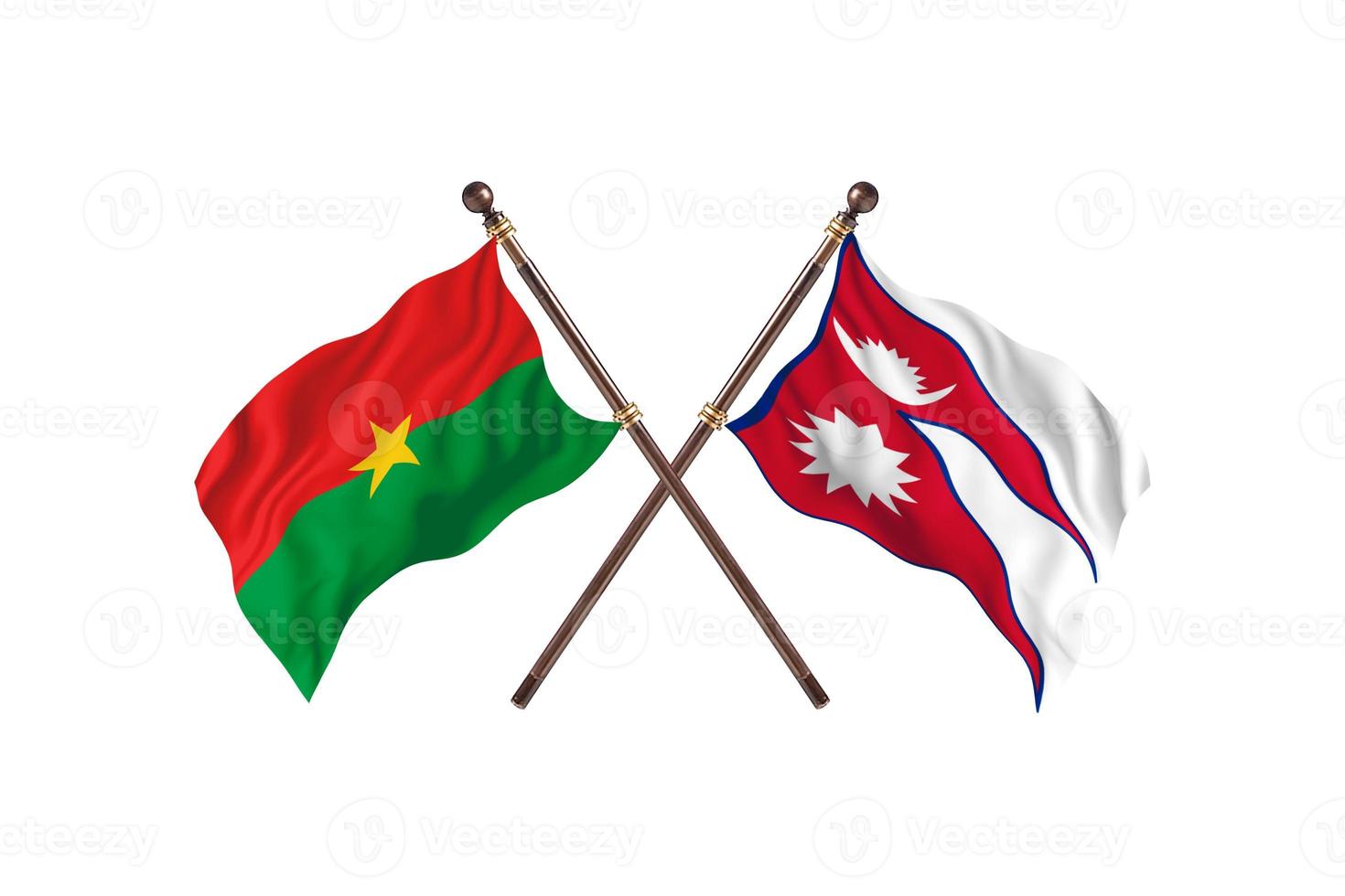 Burkina Faso versus Nepal Two Country Flags photo