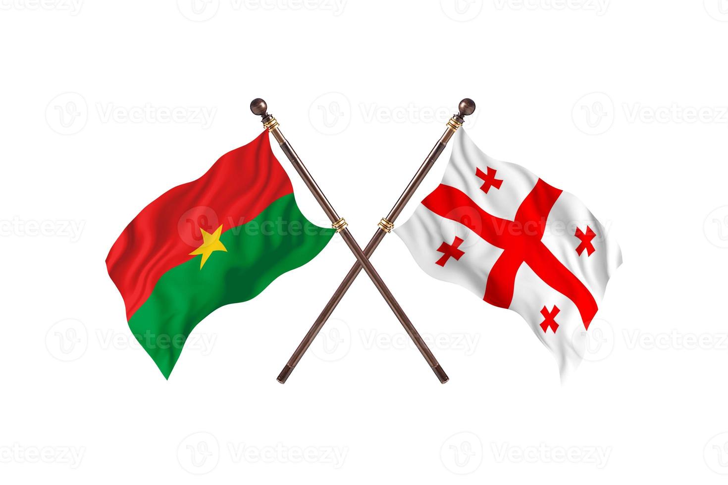 Burkina Faso versus Georgia Two Country Flags photo