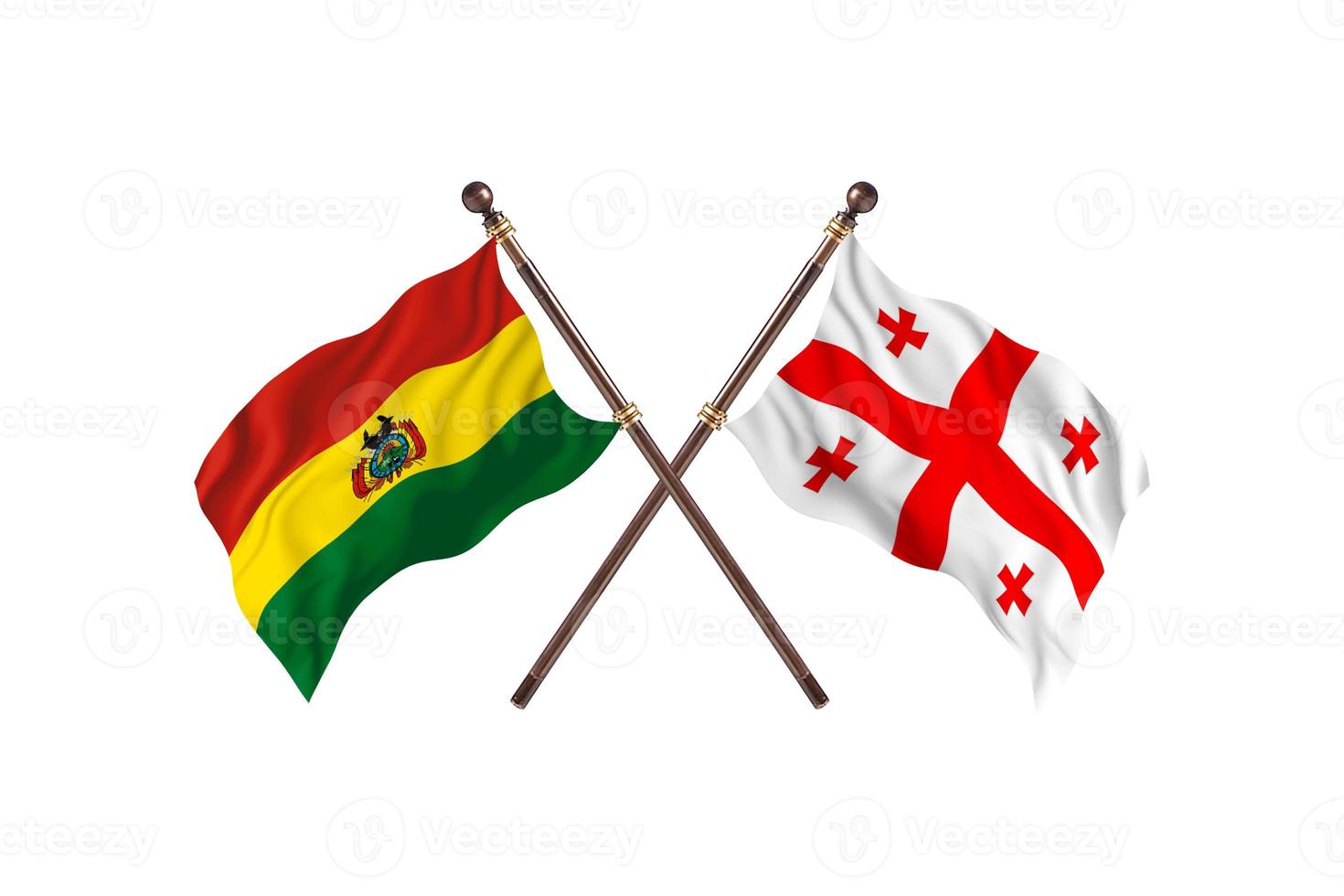 Bolivia versus Georgia Two Country Flags photo