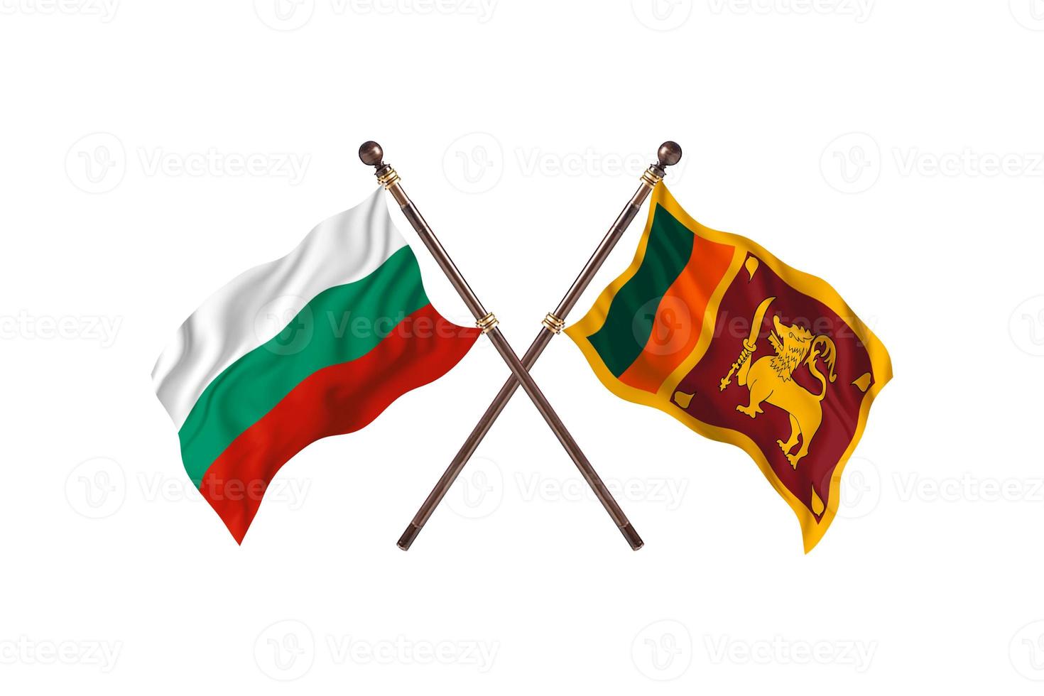 bulgaria contra sri lanka dos banderas de países foto