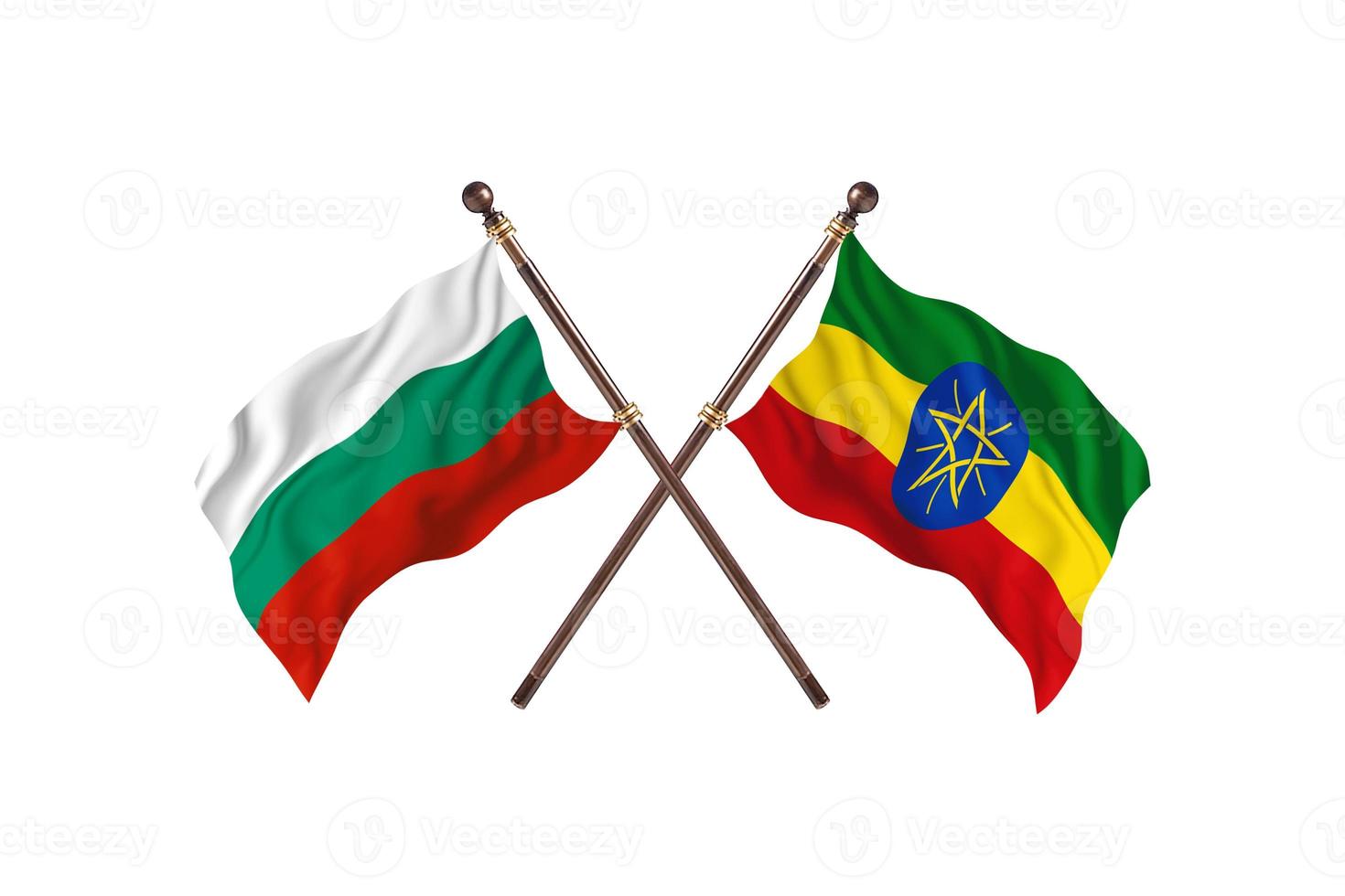 Bulgaria versus Ethiopia Two Country Flags photo