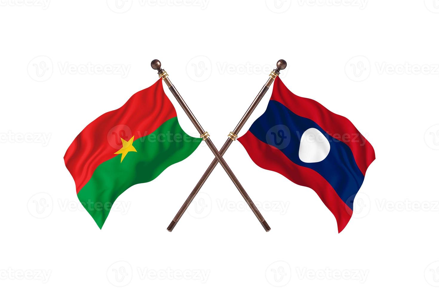 Burkina Faso versus Laos Two Country Flags photo