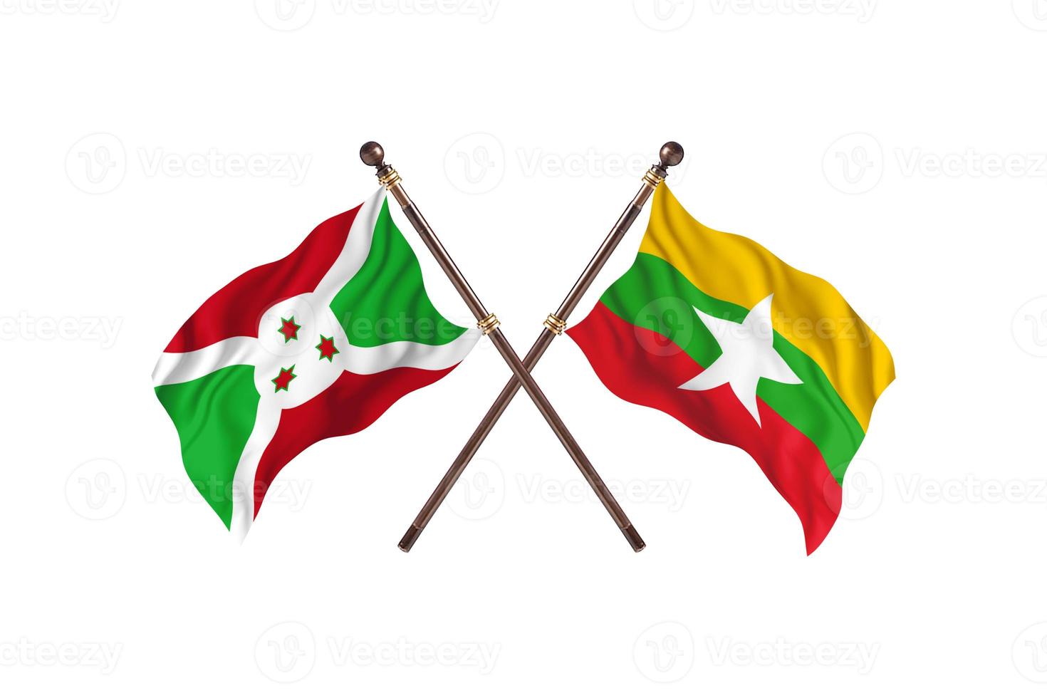 Burundi versus Burma Two Country Flags photo