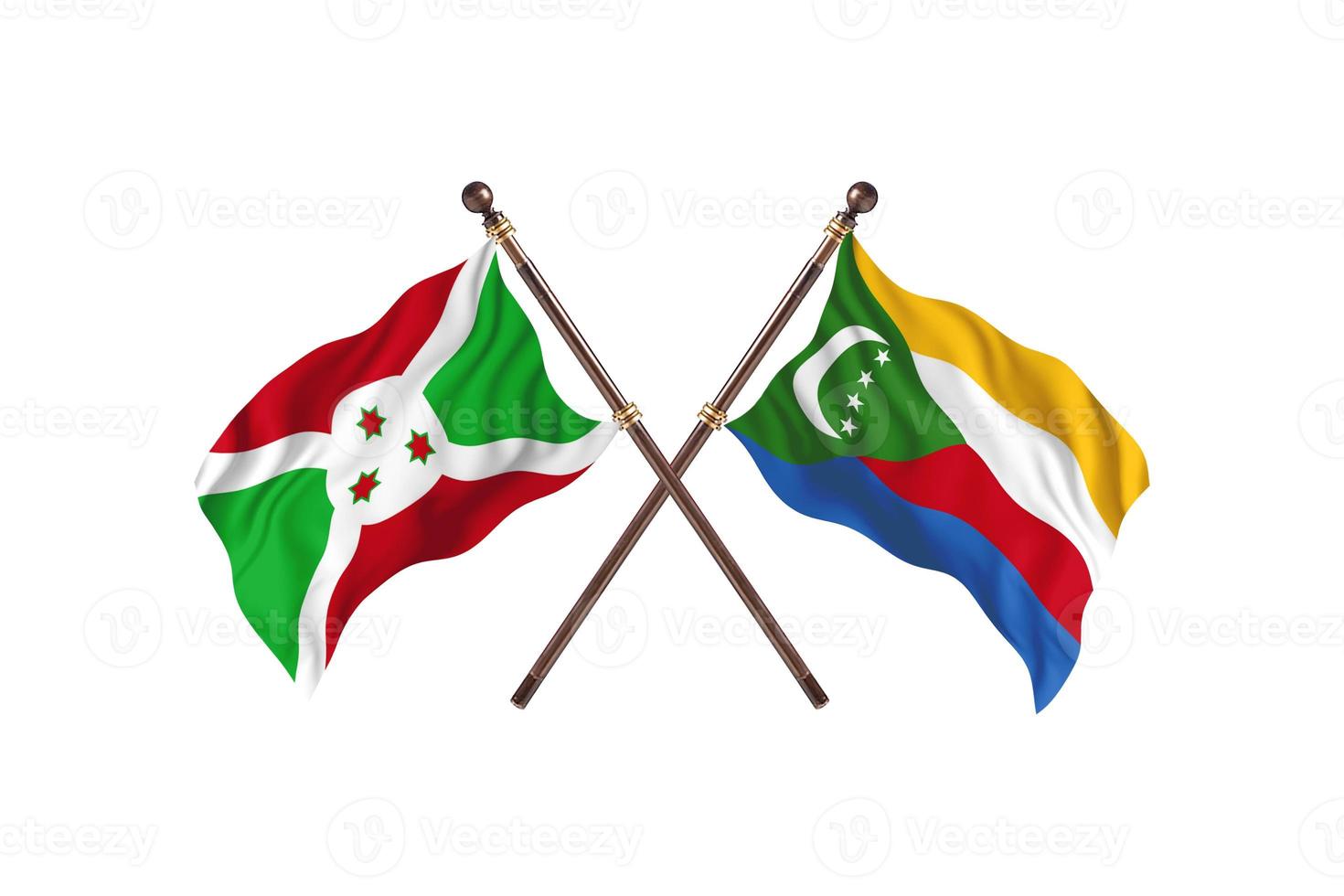 Burundi versus Comoros Two Country Flags photo