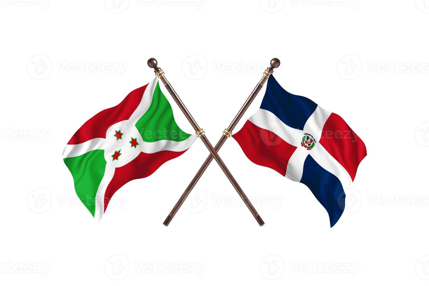 Burundi versus Dominican Republic Two Country Flags photo