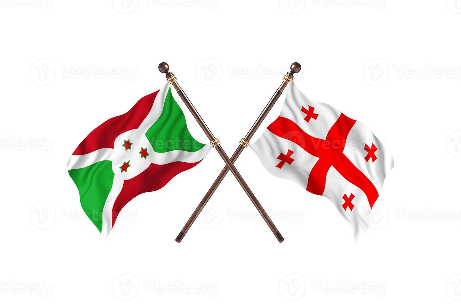 Burundi versus Georgia Two Country Flags photo