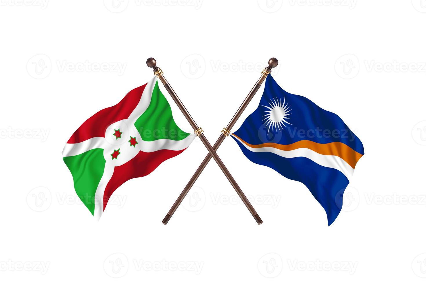 Burundi versus Marshall Islands Two Country Flags photo