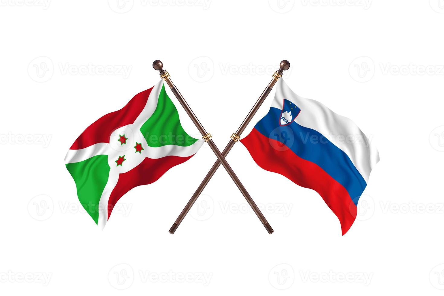 Burundi versus Slovenia Two Country Flags photo