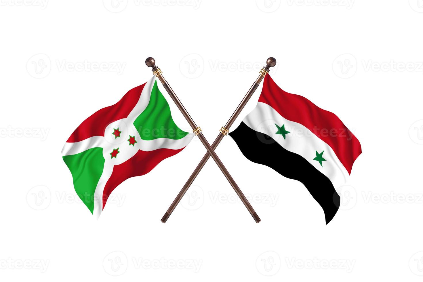 Burundi versus Syria Two Country Flags photo