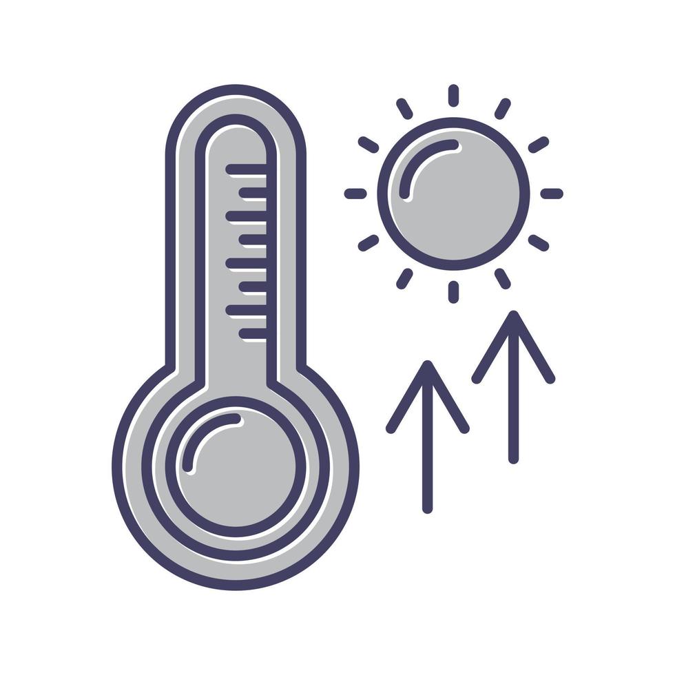 High Temperatures Vector Icon