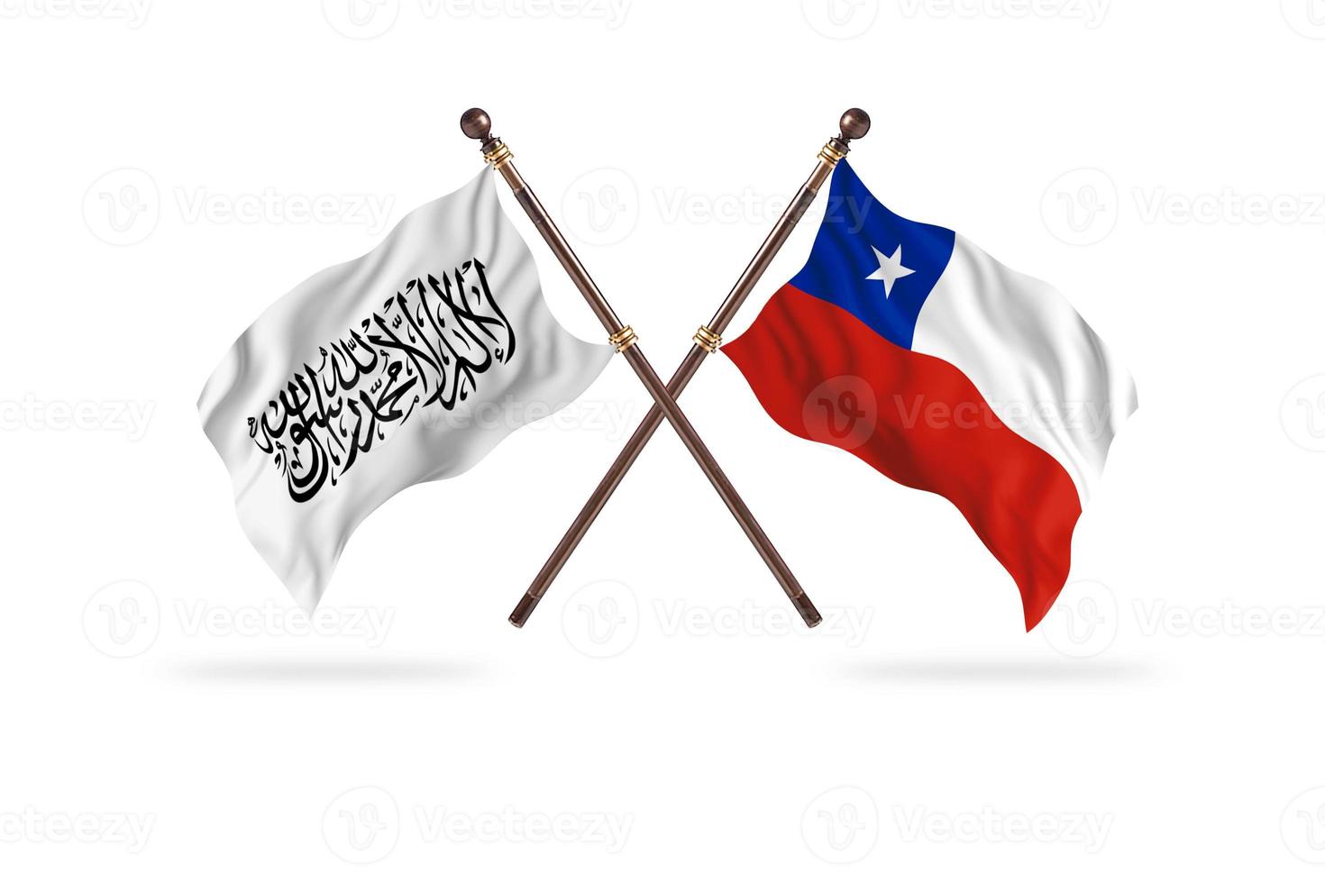 Islamic Emirate of Afghanistan versus Chile Two Country Flags photo