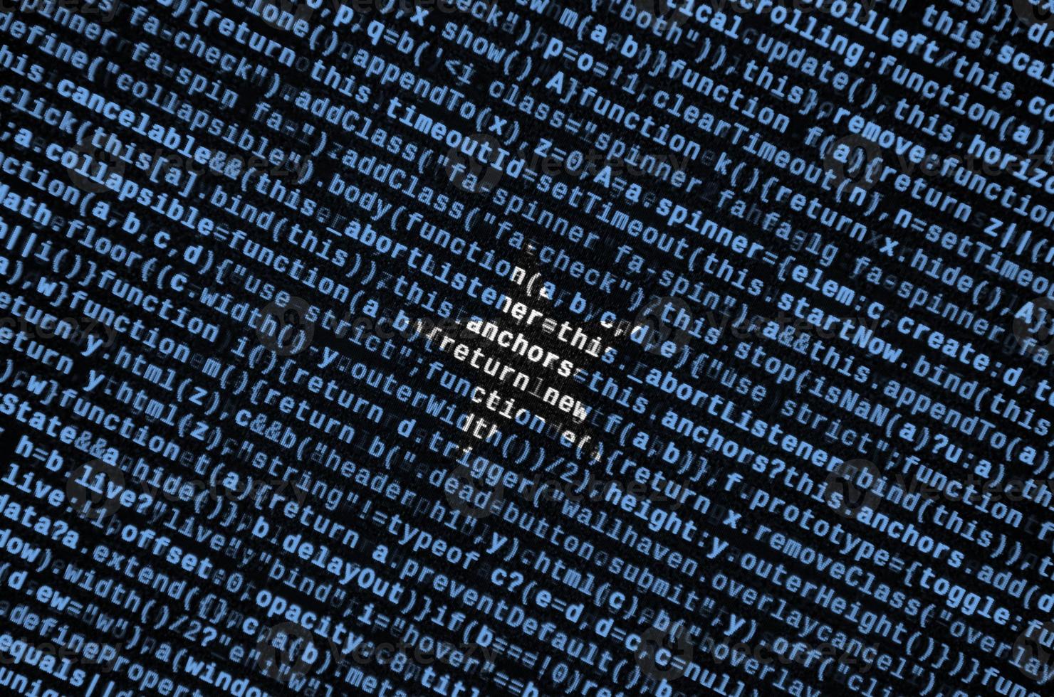 Somalia flag is depicted on the screen with the program code. The concept of modern technology and site development photo