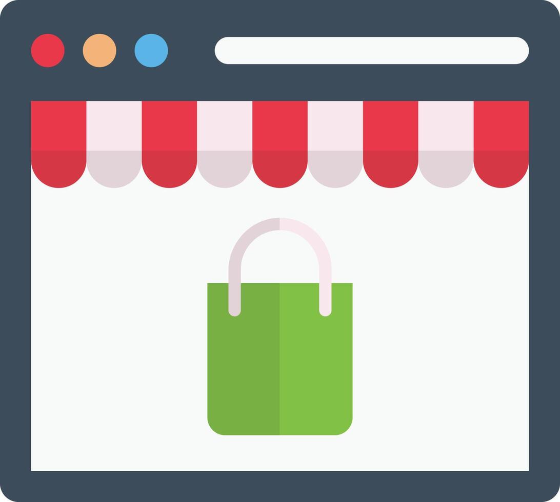 ilustración vectorial de compras en línea en un fondo. símbolos de calidad premium. iconos vectoriales para concepto y diseño gráfico. vector