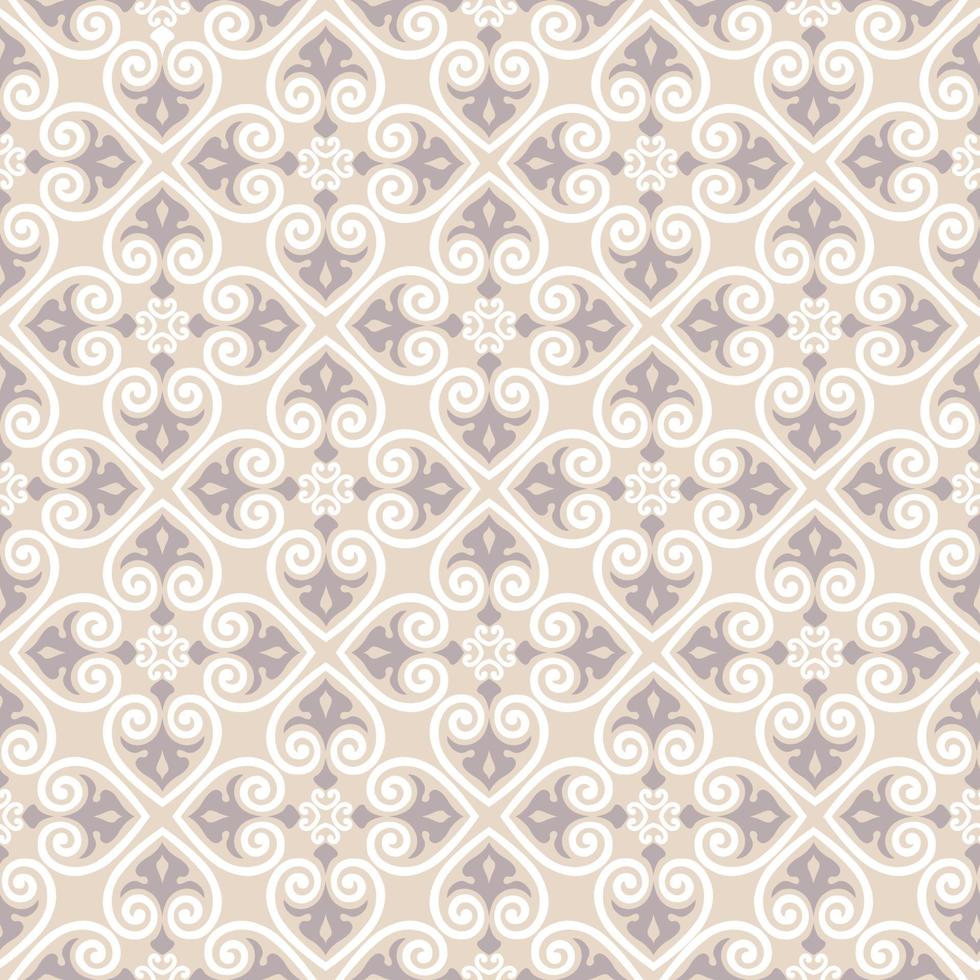 patrón sin costuras con adorno floral asiático. textura ornamental abstracta. fondo artístico de mosaico de florecimiento diagonal en estilo árabe oriental vector