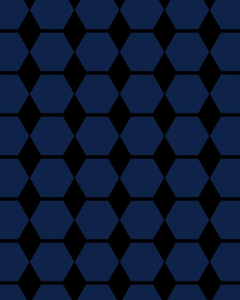 Pattern of blue hexagons on a dark blue background vector