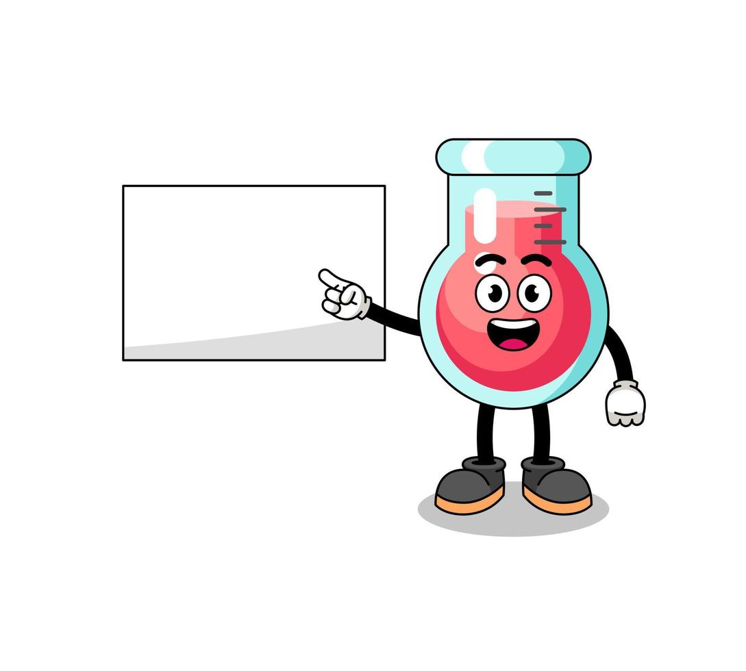 laboratory beaker illustration doing a presentation vector