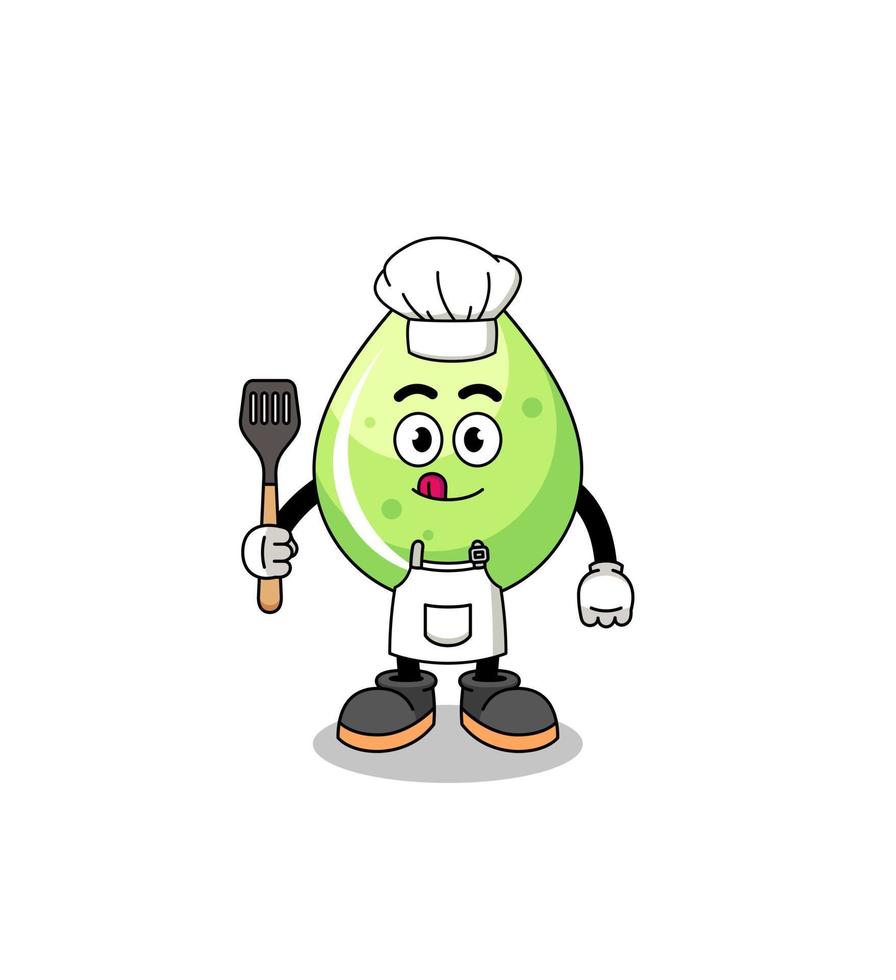 Mascot Illustration of melon juice chef vector