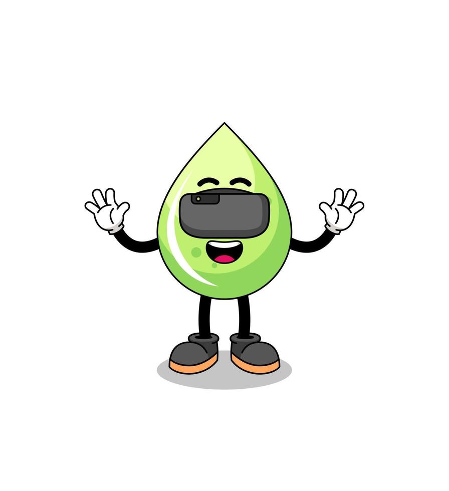 Illustration of melon juice with a vr headset vector