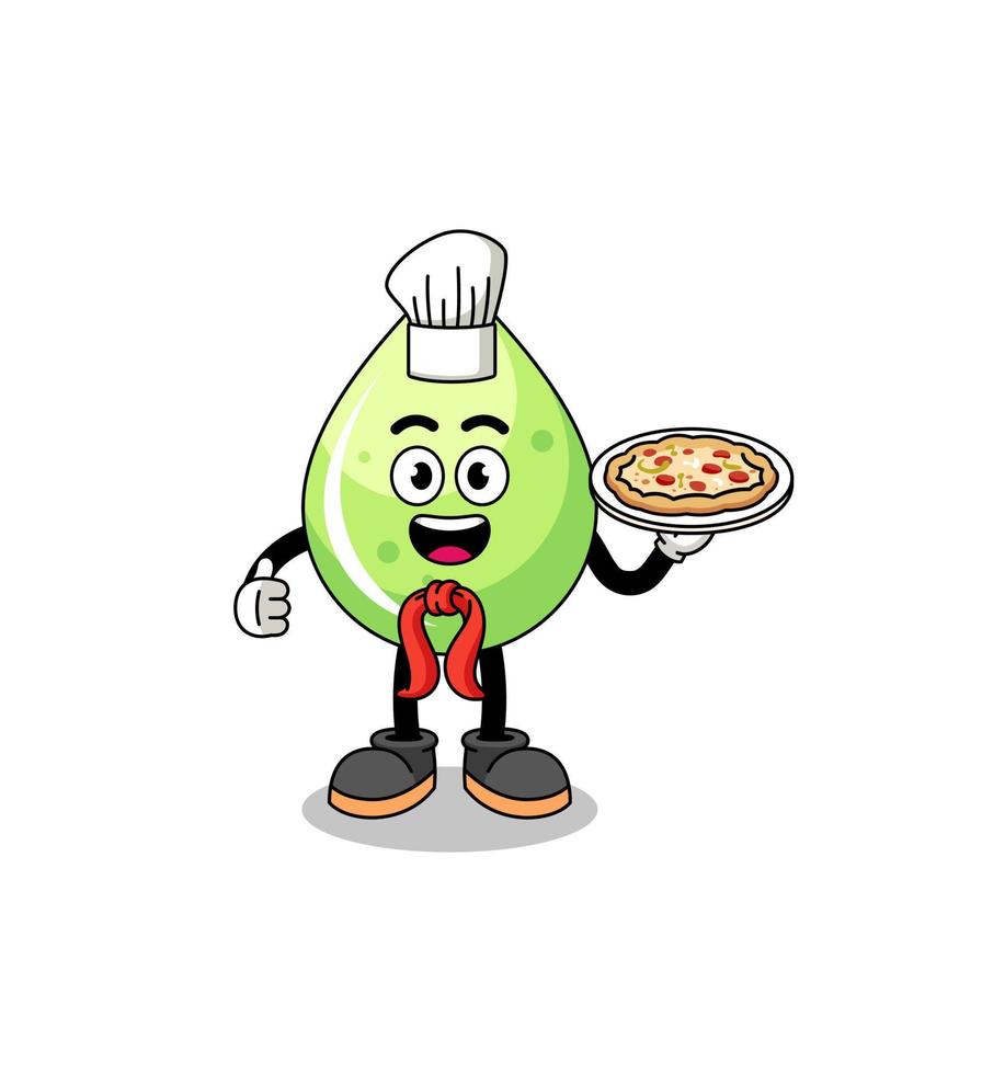 Illustration of melon juice as an italian chef vector