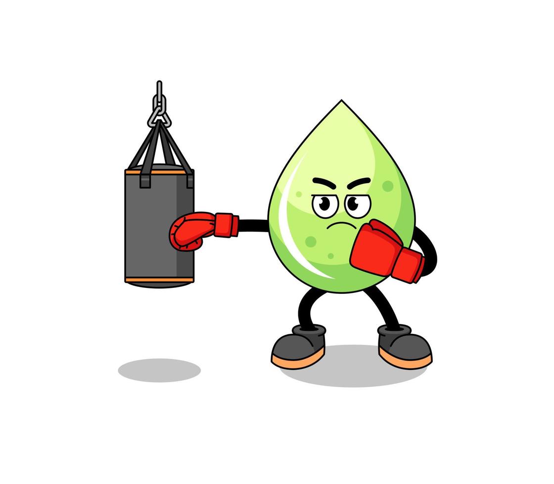 ilustración de boxeador de jugo de melón vector