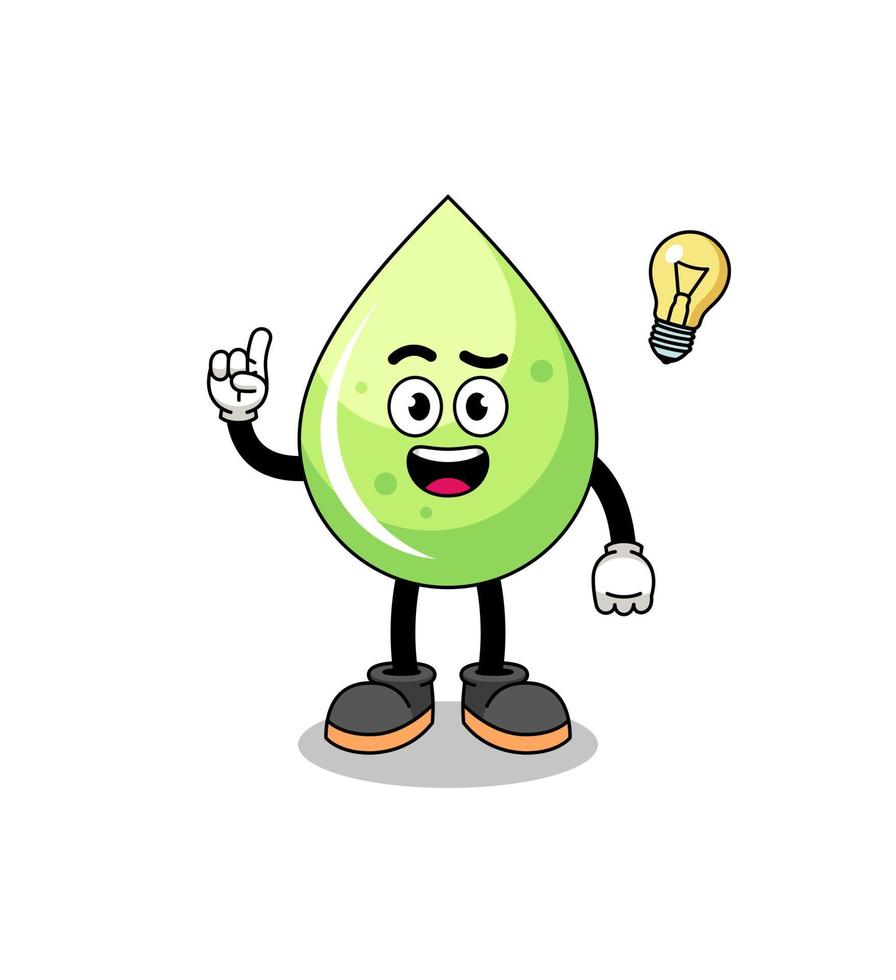 melon juice cartoon with get an idea pose vector