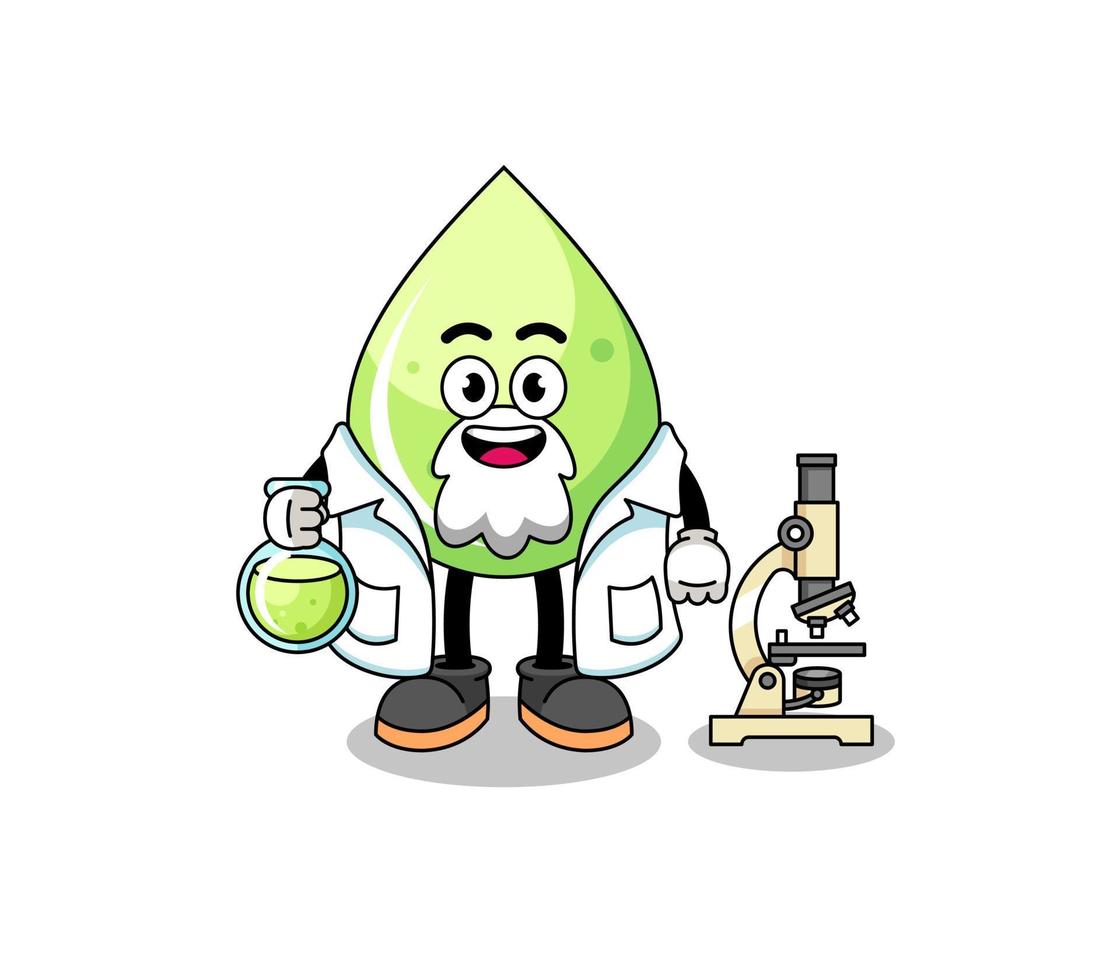 Mascot of melon juice as a scientist vector