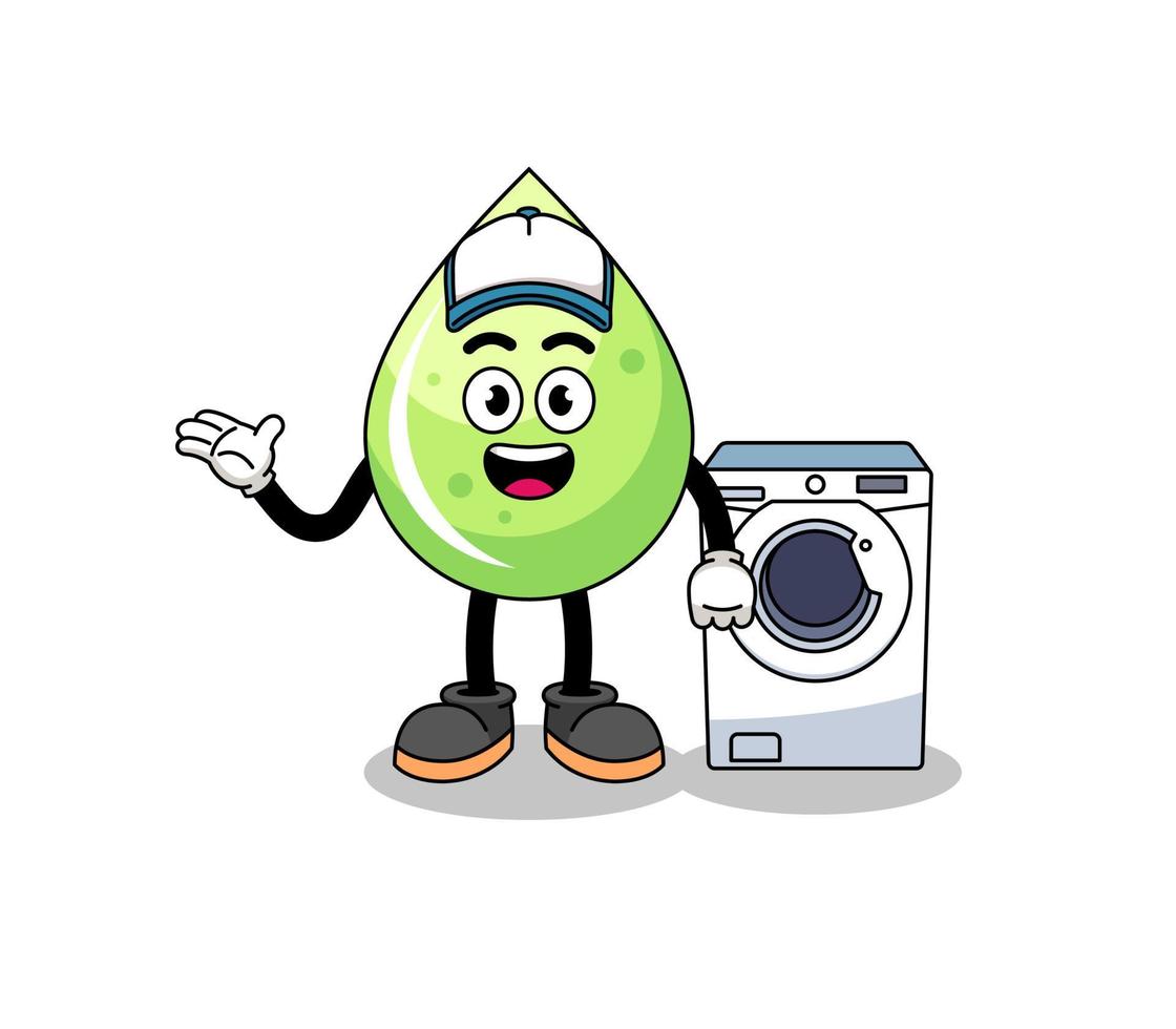 melon juice illustration as a laundry man vector