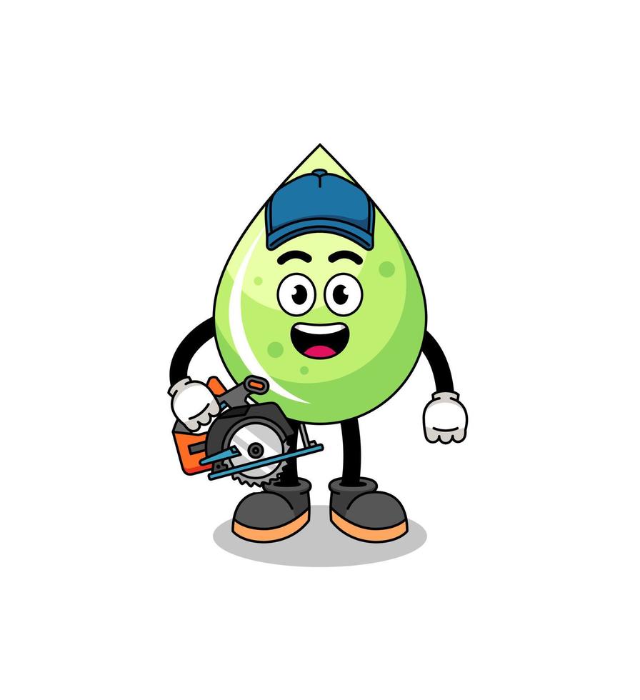 Cartoon Illustration of melon juice as a woodworker vector