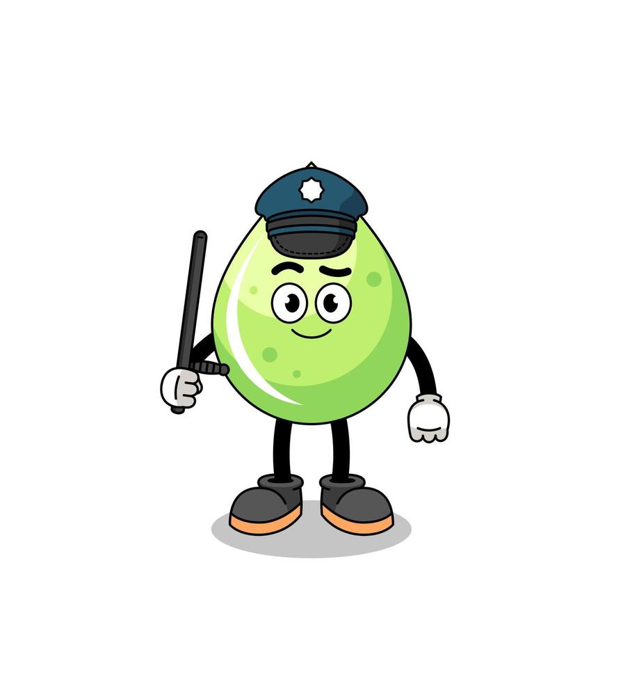 Cartoon Illustration of melon juice police vector