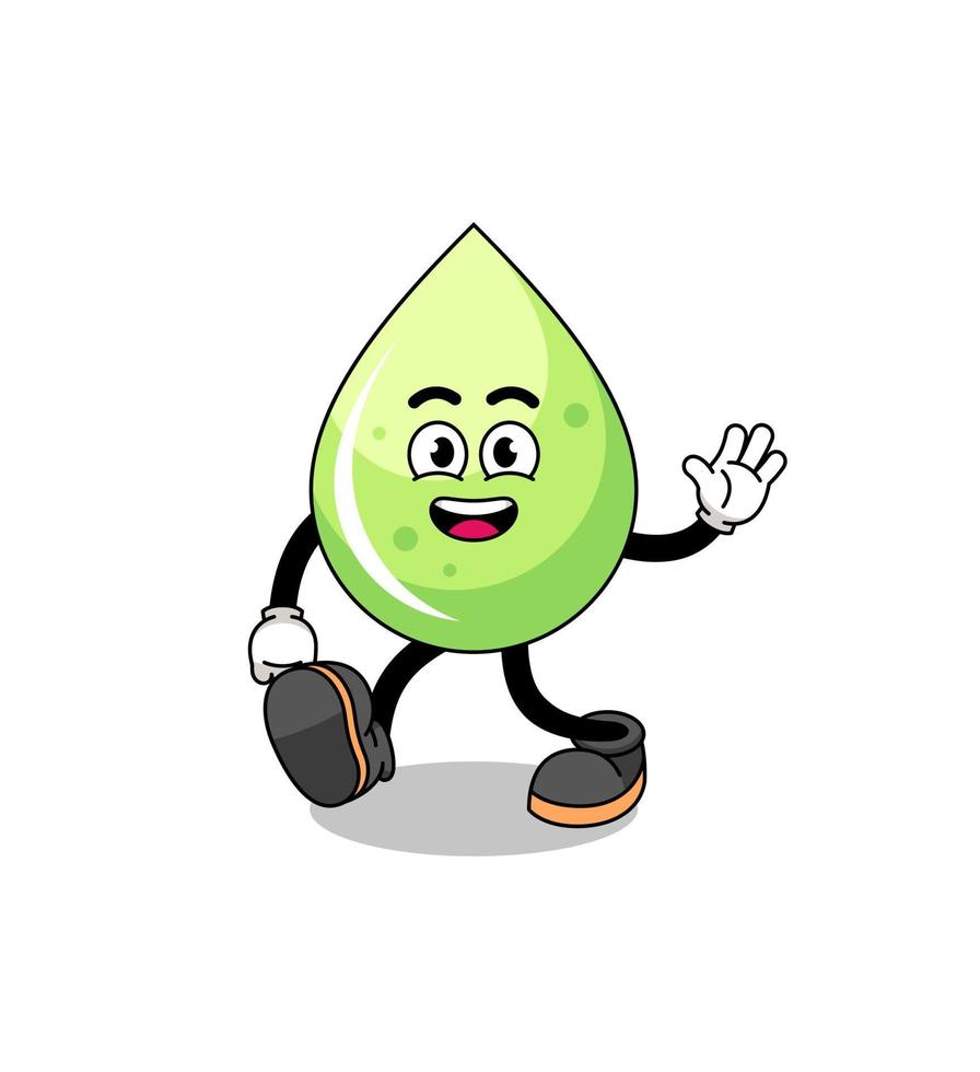 melon juice cartoon walking vector