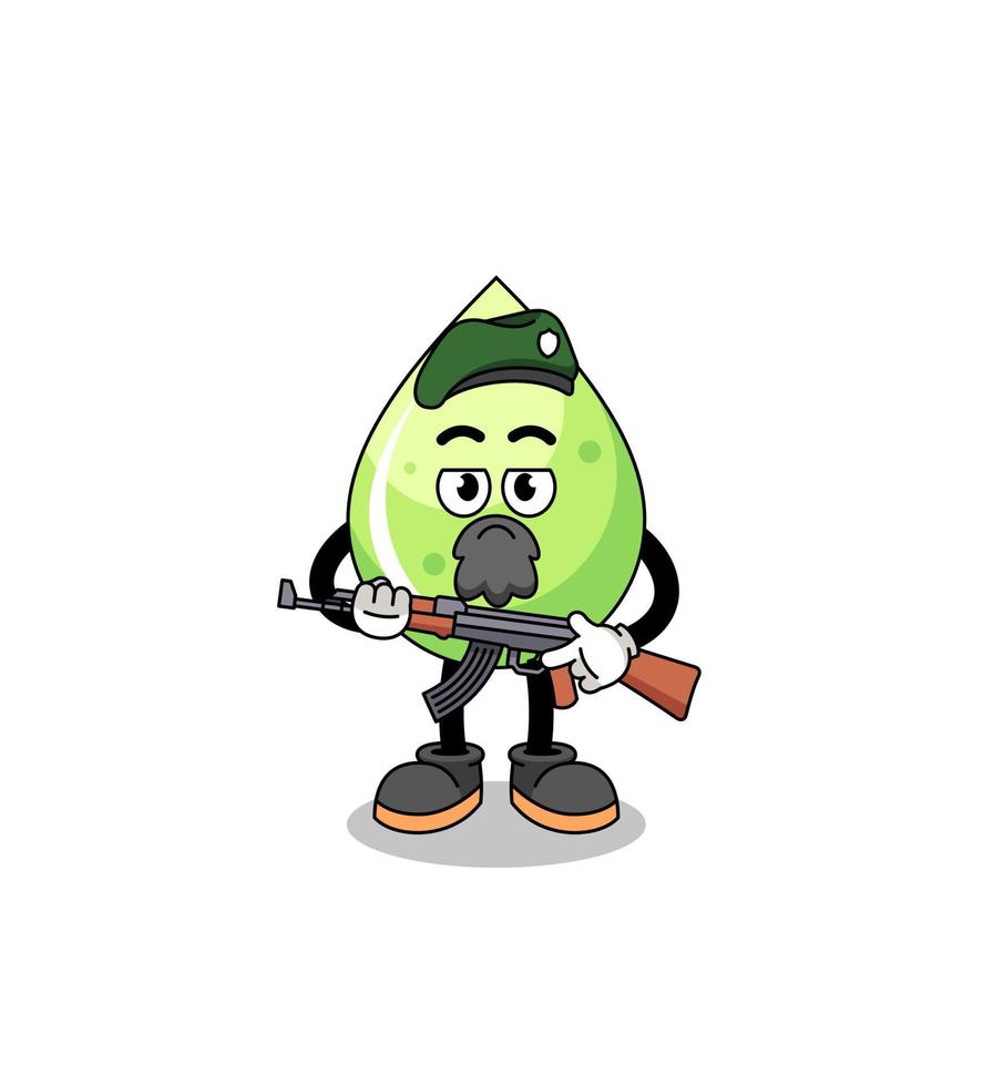 Character cartoon of melon juice as a special force vector